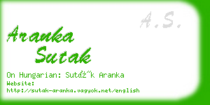 aranka sutak business card